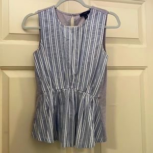 J.Crew sleeveless peplum top XXS